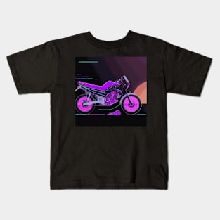 Motorcyle biker art Kids T-Shirt